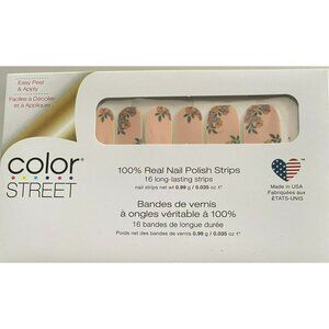 Color Street Retired "Floral Obligation" Nail Strips Pink, Peach, Green